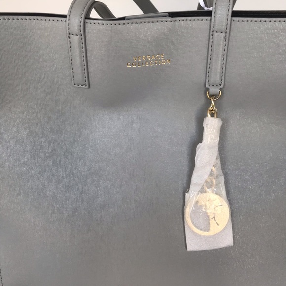 VERSACE COLLECTION SAFFIANO LEATHER BAG - Picture 2 of 5